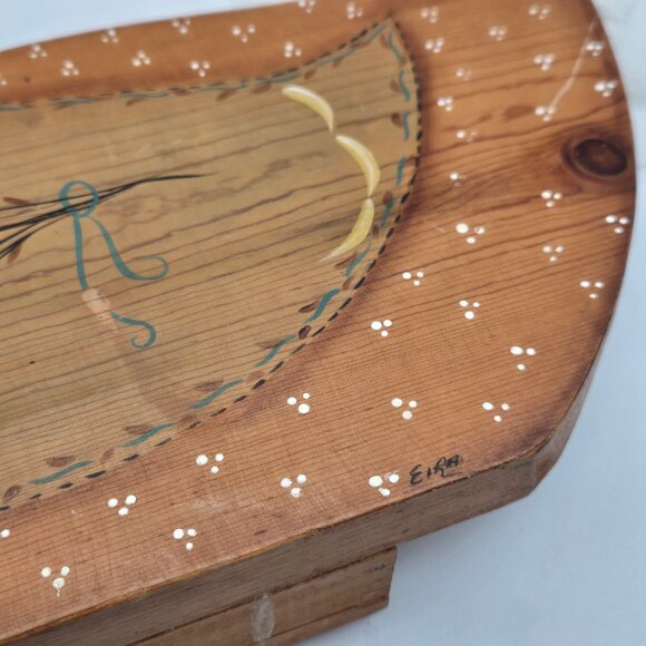 Vintage Hand-Painted Wooden Duck Letter Holder | Farmhouse Rustic Mail Organizer - Picture 12 of 14